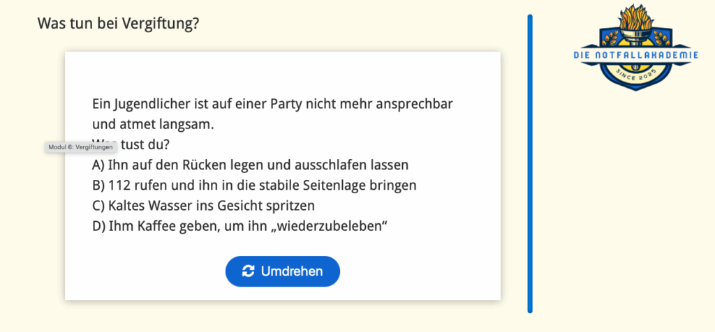 Flashcard-Training: Ursachen erkennen & Handlungskompetenz trainieren – 1 Klick, 1 Aha-Moment.